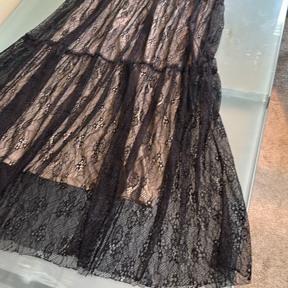 Hazel Lace Dress Romantic Black Lace Midi Dress Size M - Picture 3 of 7